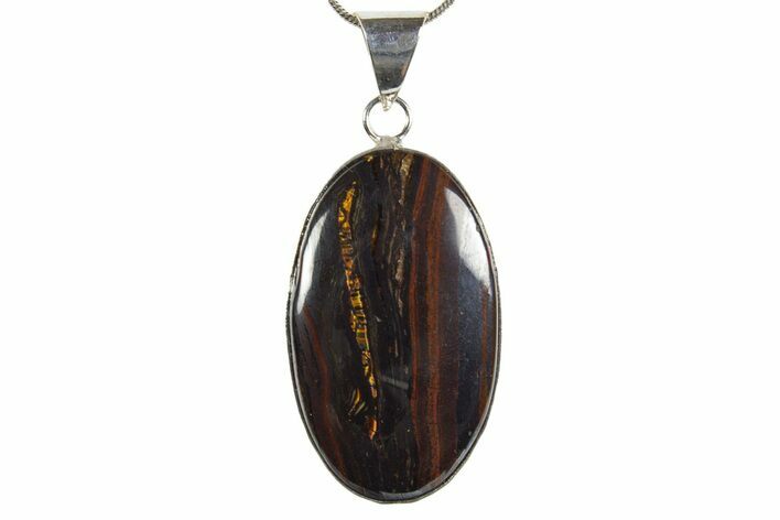 Beautiful Tiger Iron Pendant - Billion Years Old #345346